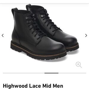 Birkenstock Highwood Black Lace-Up Boots